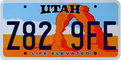 UT license plate Z829FE