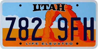 UT license plate Z829FH