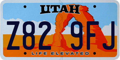 UT license plate Z829FJ