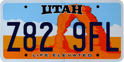 UT license plate Z829FL