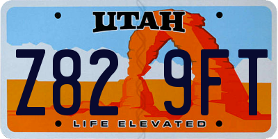 UT license plate Z829FT