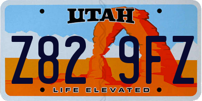 UT license plate Z829FZ