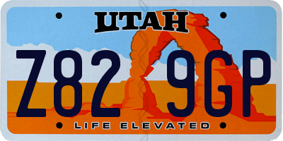 UT license plate Z829GP