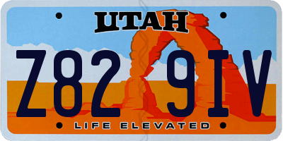UT license plate Z829IV