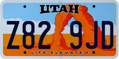 UT license plate Z829JD