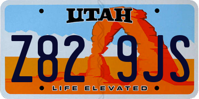 UT license plate Z829JS