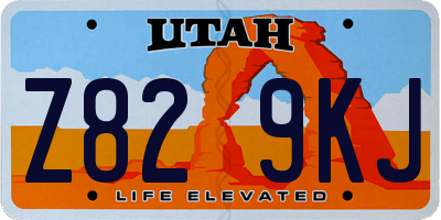 UT license plate Z829KJ