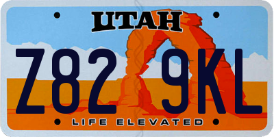 UT license plate Z829KL
