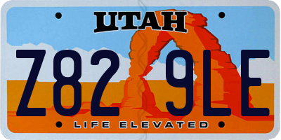 UT license plate Z829LE