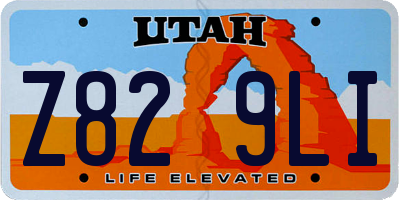 UT license plate Z829LI