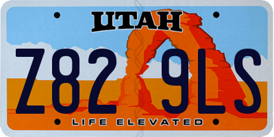 UT license plate Z829LS