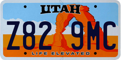 UT license plate Z829MC