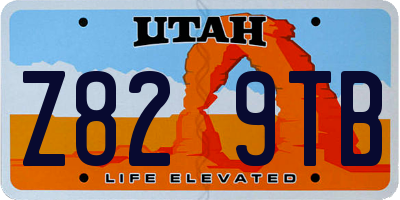 UT license plate Z829TB