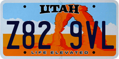 UT license plate Z829VL