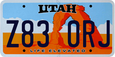UT license plate Z830RJ