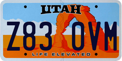 UT license plate Z830VM