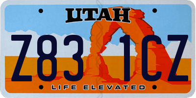 UT license plate Z831CZ