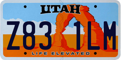UT license plate Z831LM
