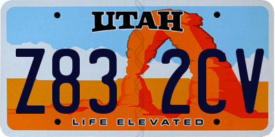 UT license plate Z832CV