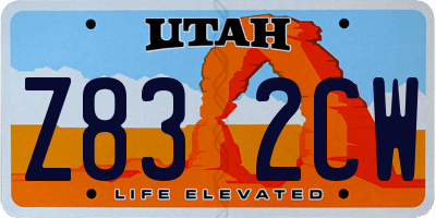 UT license plate Z832CW
