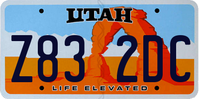 UT license plate Z832DC