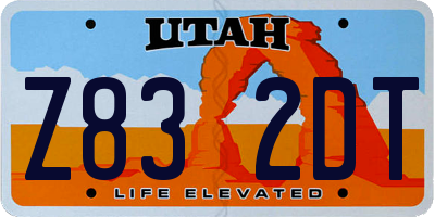 UT license plate Z832DT