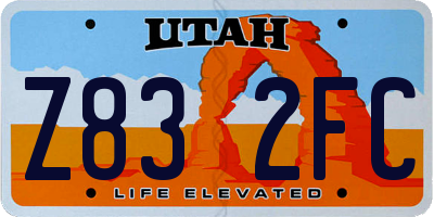 UT license plate Z832FC