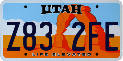 UT license plate Z832FE