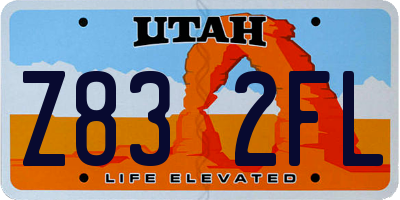 UT license plate Z832FL