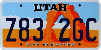 UT license plate Z832GC