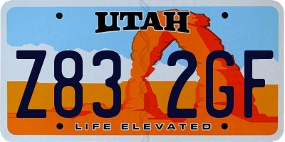 UT license plate Z832GF