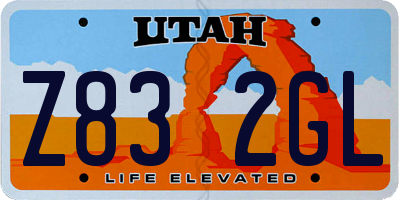 UT license plate Z832GL