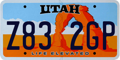 UT license plate Z832GP