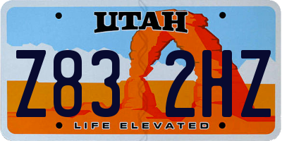 UT license plate Z832HZ
