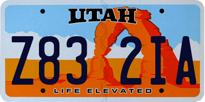 UT license plate Z832IA