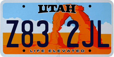 UT license plate Z832JL
