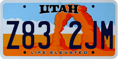 UT license plate Z832JM