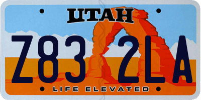 UT license plate Z832LA