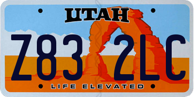 UT license plate Z832LC