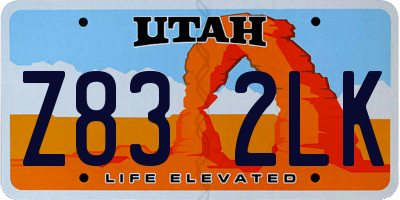 UT license plate Z832LK