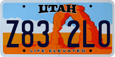 UT license plate Z832LO