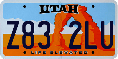 UT license plate Z832LU