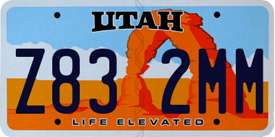 UT license plate Z832MM