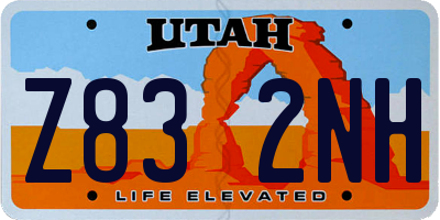 UT license plate Z832NH