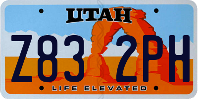 UT license plate Z832PH