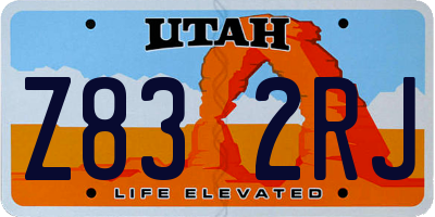 UT license plate Z832RJ