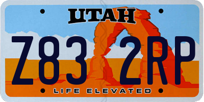 UT license plate Z832RP