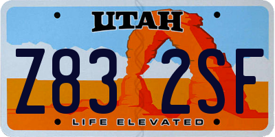 UT license plate Z832SF