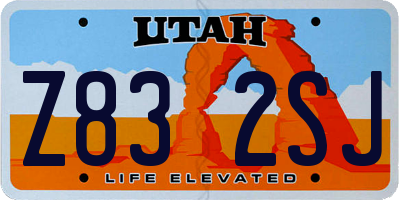 UT license plate Z832SJ
