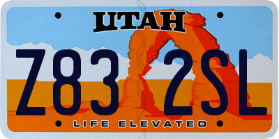 UT license plate Z832SL
